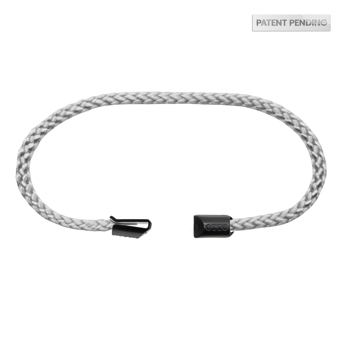 Gray braided interchangeable hat rope