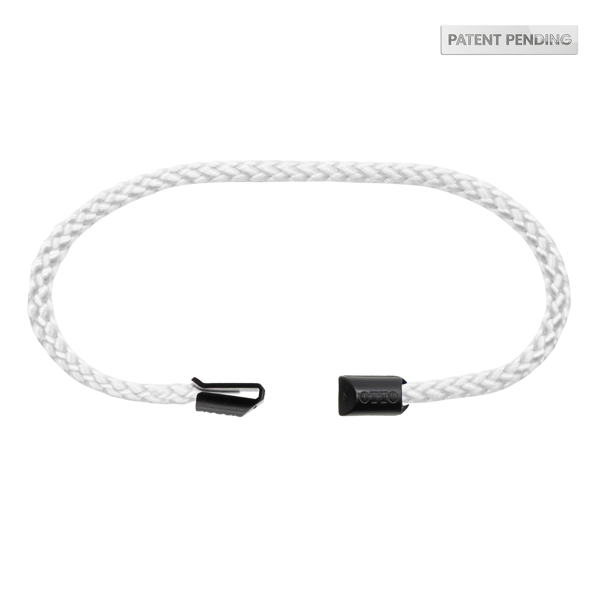 White braided interchangeable hat rope