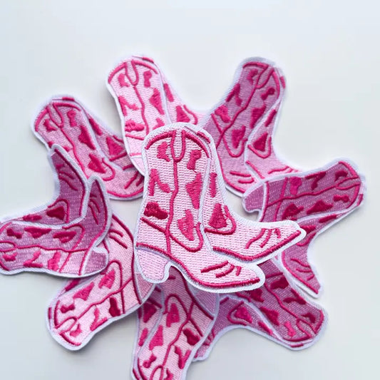 Pink Cowboy Boots Patch