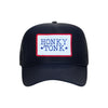 Honky Tonk trucker hat in navy high-profile foam, front view