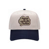 Sounds Like My Husband's Problem trucker hat in navy with natural mesh, front view
