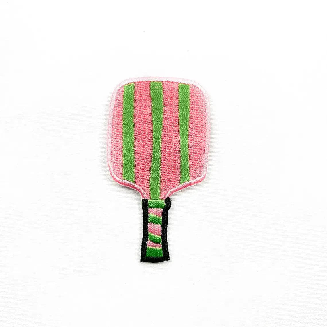 Pickleball Paddle Patch embroidered iron-on patch by Dozer Custom Trucker Hats