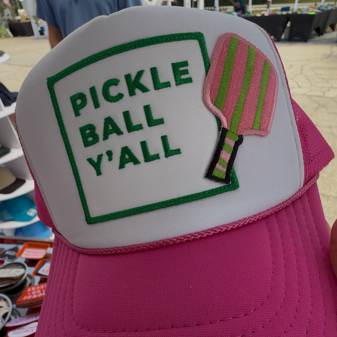 Pickleball Y'all Hot Pink Trucker Hat