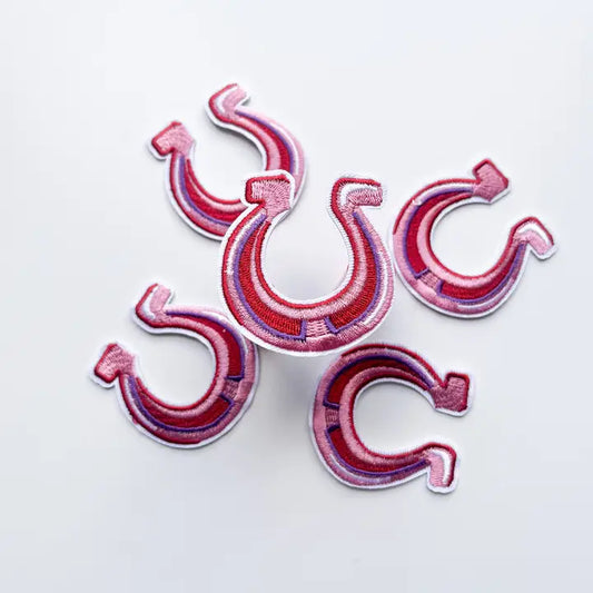 Pink Horse Shoe Patch